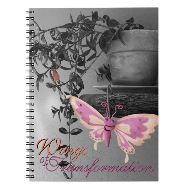 Color Splash Butterfly Still Life Photograph Notebook (Front)