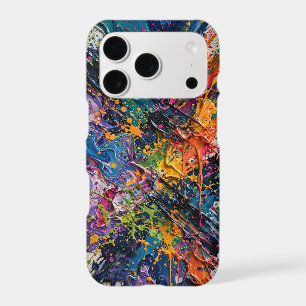 Color Splash Chaos Abstract Art iPhone 17 Pro Case