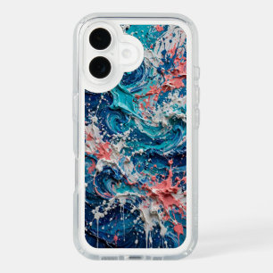 Color Splash Chaos Abstract Art iPhone 16 Case
