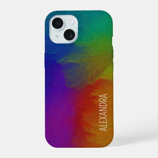 Color Splash Custom Name Iphone Case (Back)