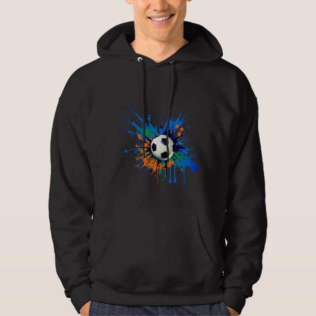 Color Splash Football Tri-Blend hoodie (Front)