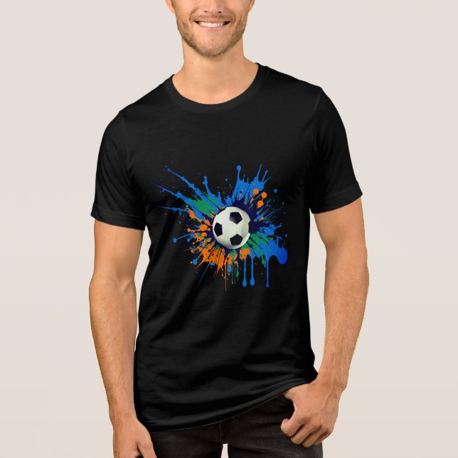  Color Splash Football Tri-Blend Shirt (Front)