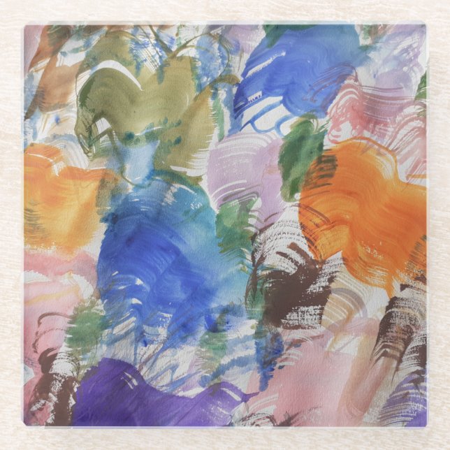 Color Splash Glass Coaster (Front)