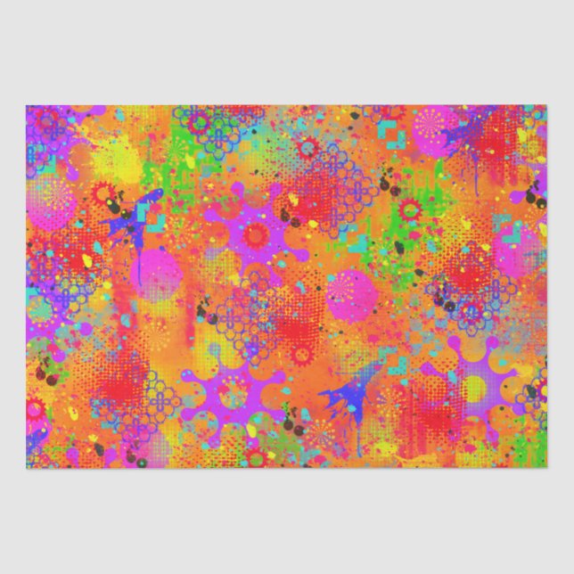 Color Splash Graffiti Tissue Paper (Front)