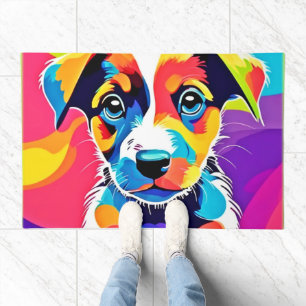 Color Splash Groovy Canine Dog Doormat