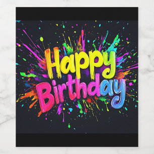 Color Splash Happy Birthday Card