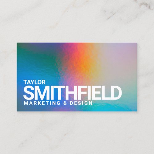 Color Splash Holographic Business Card