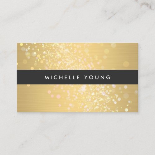 Color Splash in Gold and Black for Makeup Artists Business Card Template