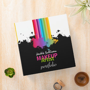 Color Splash Makeup Artist Portfolio 2 Inch Binder