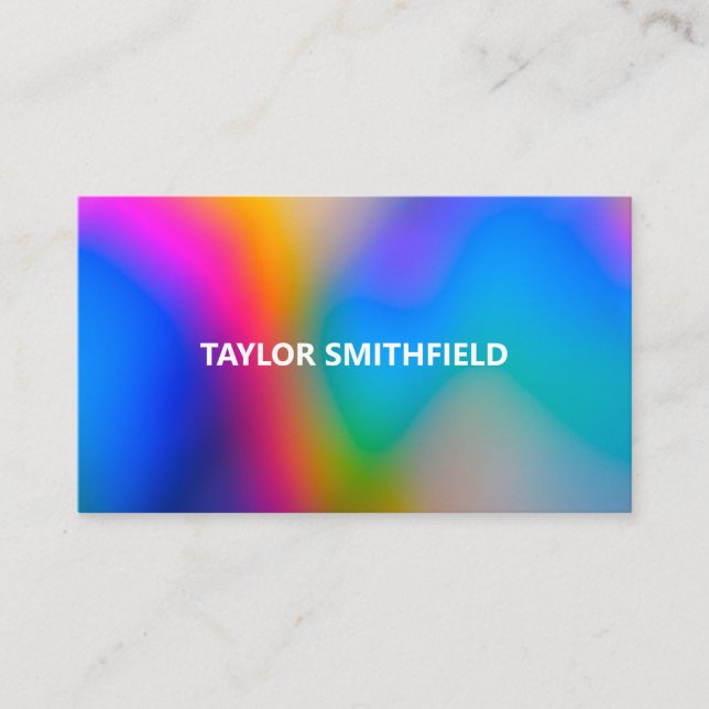Color Splash Modern Swirl Business Card (Front)