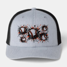 Color Splash of Baseballs Trucker Hat