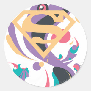 Color Splash Orange Classic Round Sticker