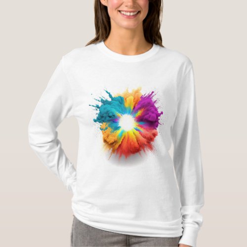 Color_splash_paints_round_border_isola T_Shirt