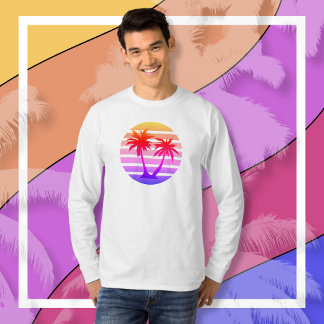 Color Splash Palm Tree Silhouette  T-Shirt