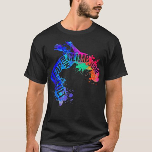 Color Splash Parkour Backflip Free Running T_Shirt