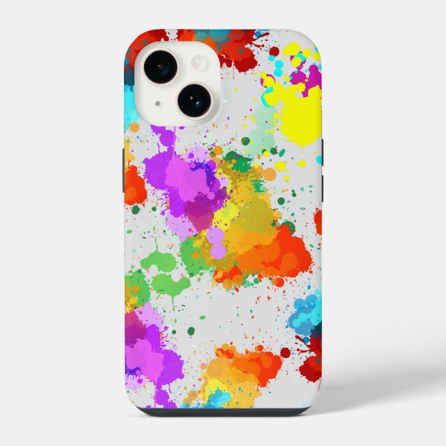 Color Splash Pattern CC01 L Grey BG Iphone Case (Back)