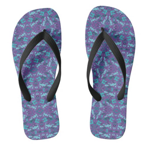 Color Splash Pattern Flip Flops