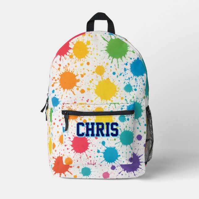 Color Splash Pop Printed Backpack (Front)