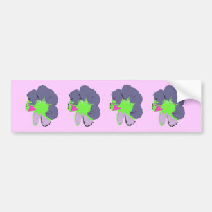 Color Splash/ PopArt Flower Bumper Sticker