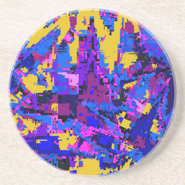 Color Splash Sandstone Coaster (Front)