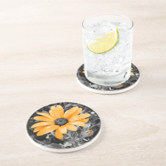 Color Splash Spring Flash African Daisy Photograph Drink Coaster
