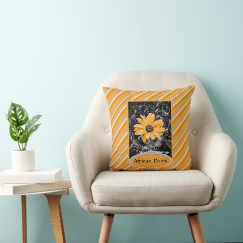 Color Splash Spring Flash African Daisy Photograph Throw Pillow