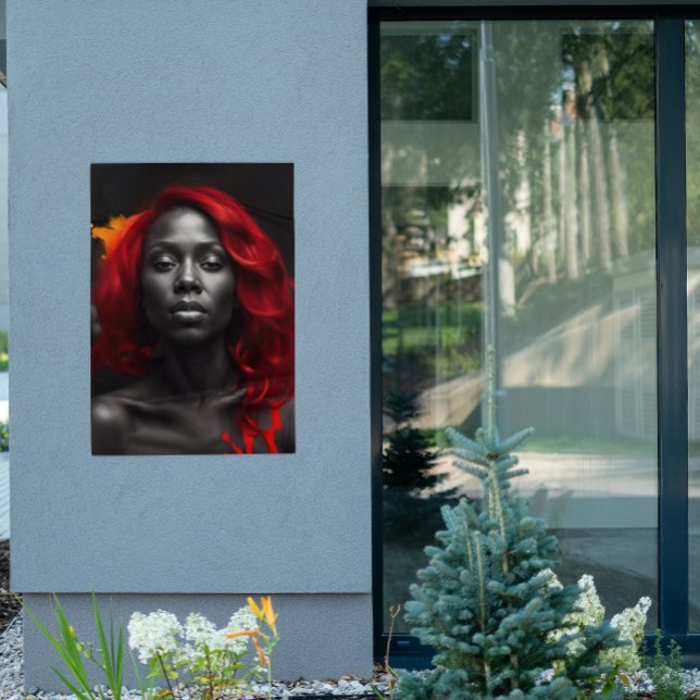 Color Splash Vibrant Red Hair Poster (Creator Uploaded)