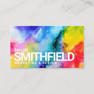 Color Splash Watercolor Business Card