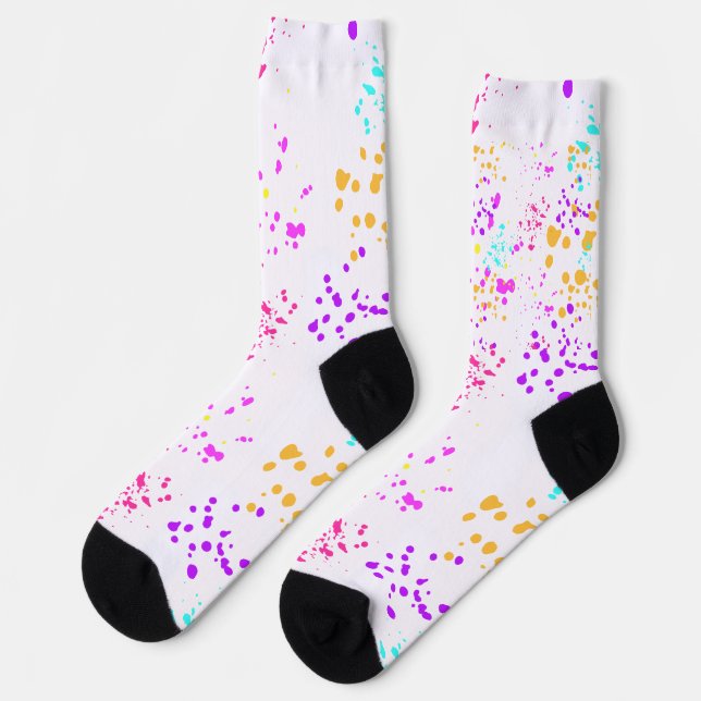 Color Splashes Pattern Socks (Left)