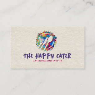 Color splatter Catering Symbols Business Card