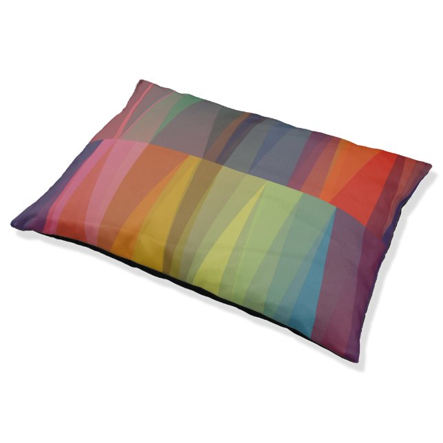 Color Split Pattern Dog Bed (Angled)