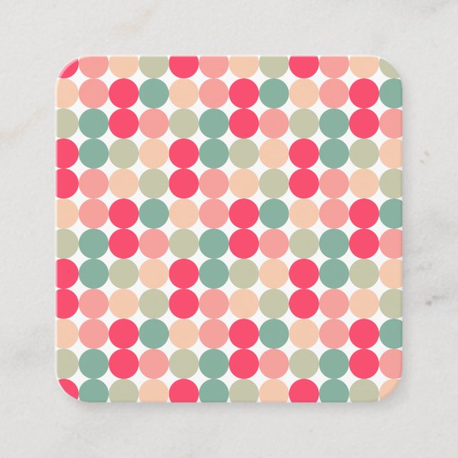 Color Spot Pattern 01 Square Business Card (Front)