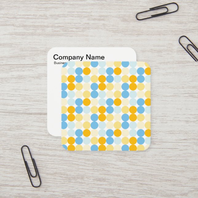 Color Spot Pattern 02 Square Business Card (Front/Back In Situ)