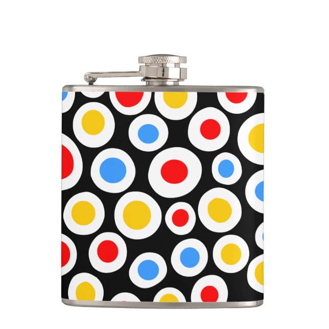 Color Spots Pattern 230515 Hip Flask (Front)
