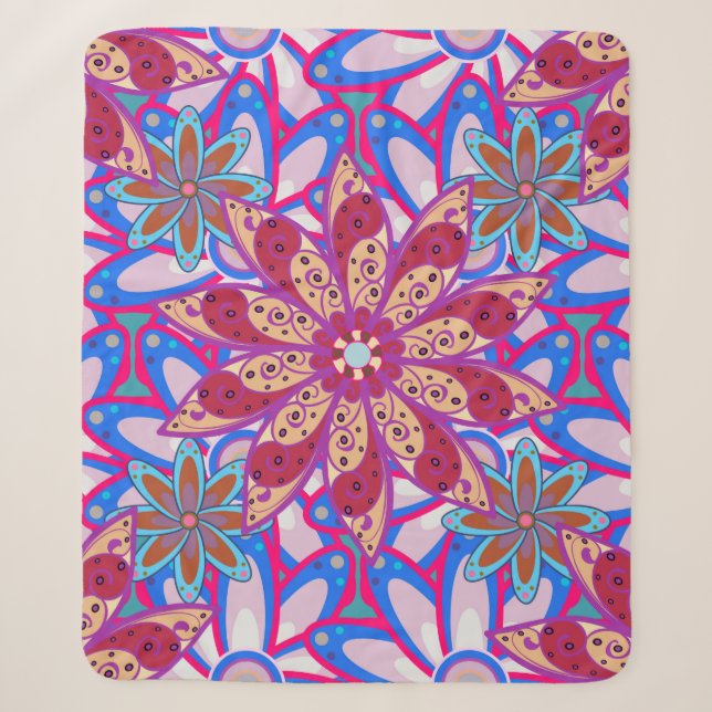 Color Spring Theme seamless pattern Background. C Sherpa Blanket (Front)