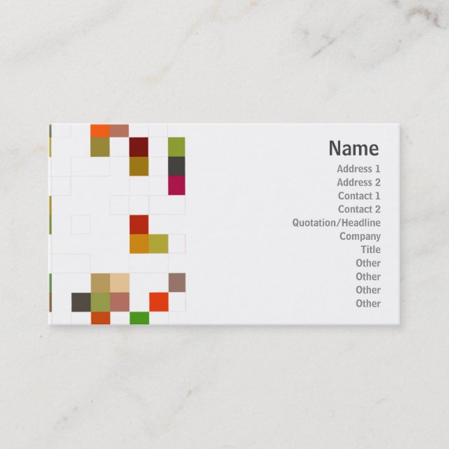 Color Square - Business Business Card (Front)