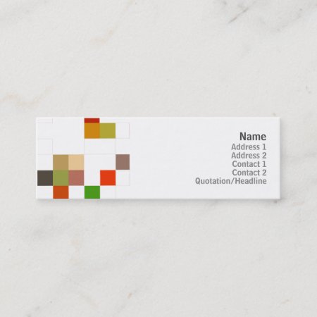 Color Square - Skinny Mini Business Card