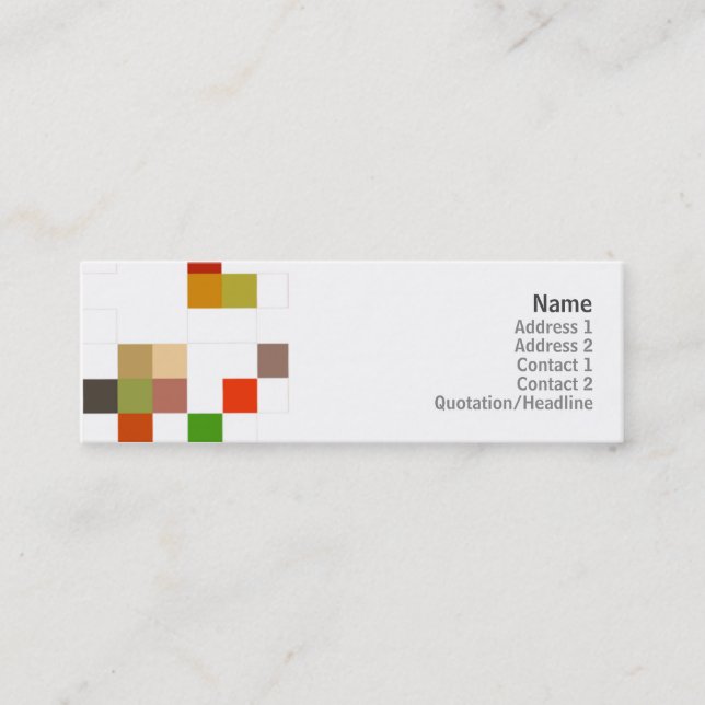 Color Square - Skinny Mini Business Card (Front)