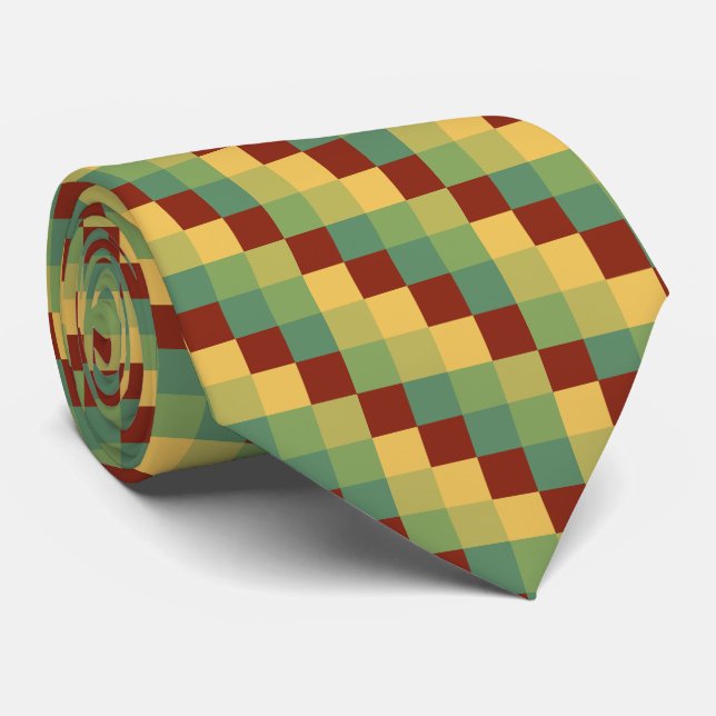 Color Squares 016 Neck Tie (Rolled)