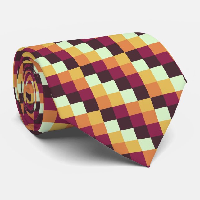 Color Squares 08 Neck Tie (Rolled)