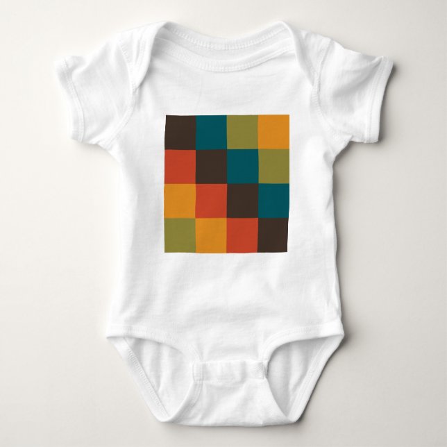 Color Squares Baby Bodysuit (Front)