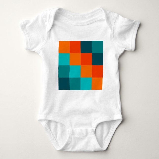 Color Squares Baby Bodysuit (Front)