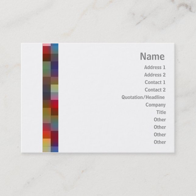 Color Squares - Chubby Business Card (Front)