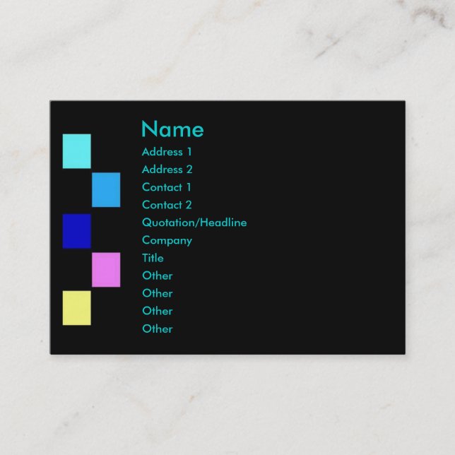 Color Squares Profile Card (Front)