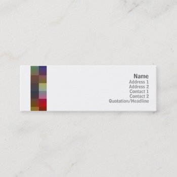 Color Squares - Skinny Mini Business Card by ZazzleProfileCards at Zazzle
