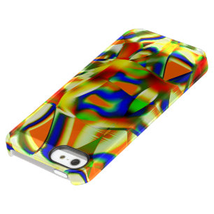 Color stains on crooked greenish beige strips permafrost iPhone SE/5/5s case