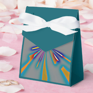 Color Starburst on Grey Favor Boxes