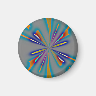 Color Starburst on Grey Magnet