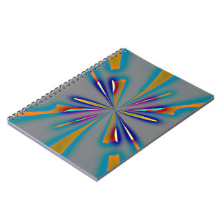 Color Starburst on Grey Notebook