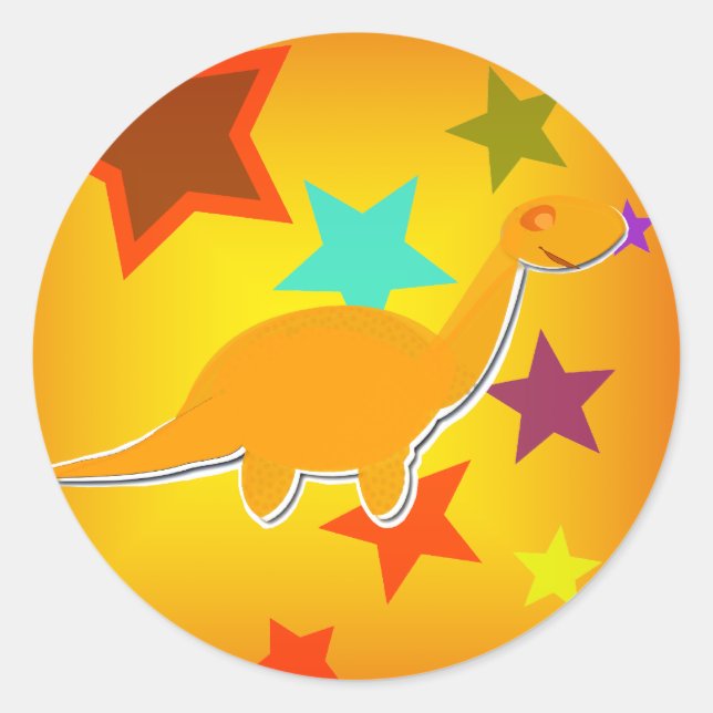 Color Stars Dinosaur Stickers (Front)